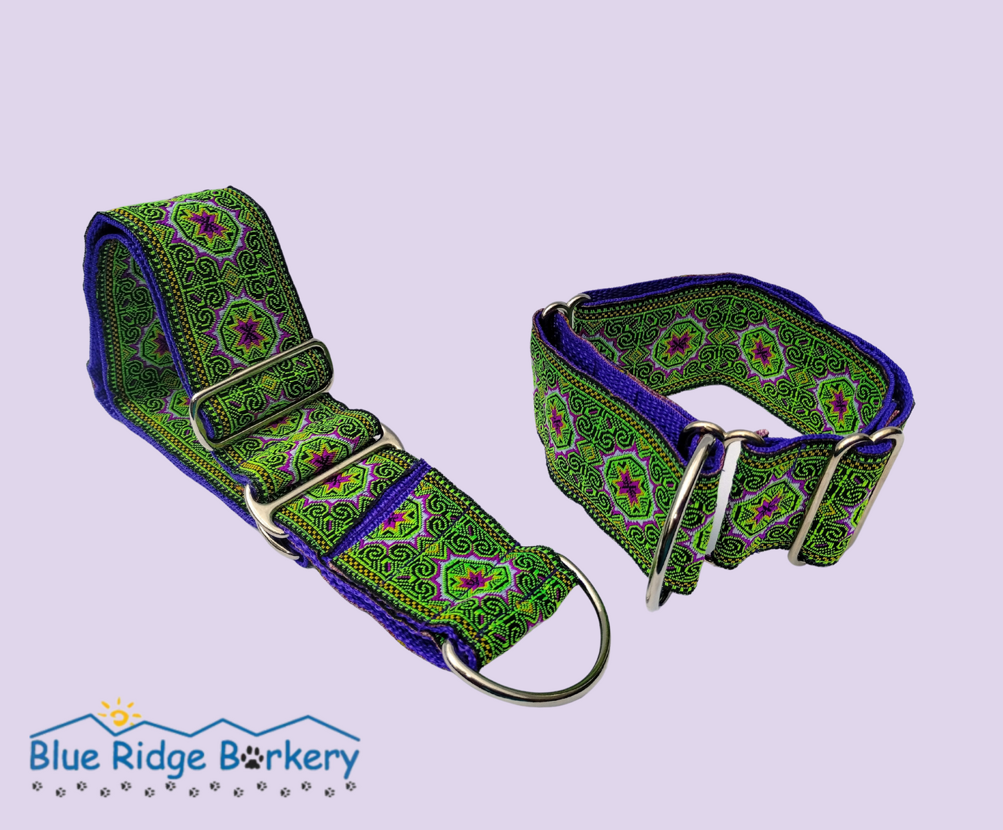 Psychedelic Green Dream Martingale Collar